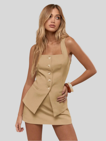 EXECUTIVE MINISKIRT AND VEST SET