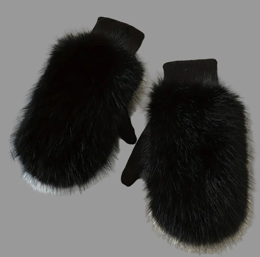 MANOPLAS DE PELO ECO Y PUNTO