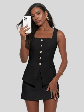 EXECUTIVE MINISKIRT AND VEST SET