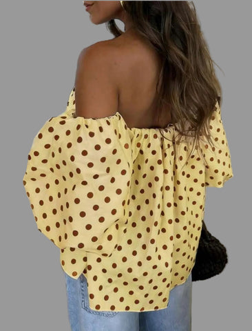 BLUSÓN OPEN SHOULDER LUNARES 6 CLRS