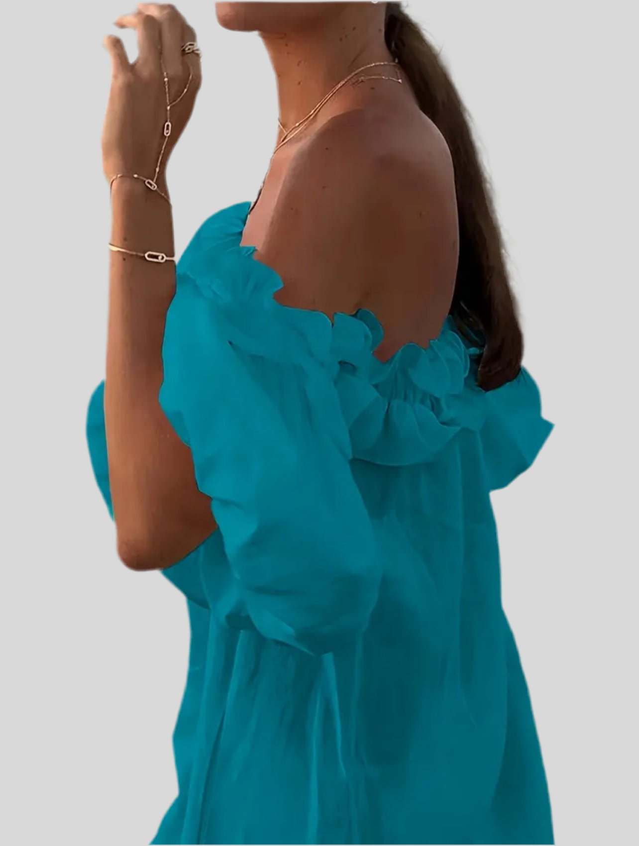 VESTIDO VERANO OPEN SHOULDERS 6 CLRS
