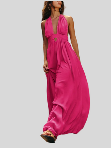 VESTIDO LARGO DE VERANO HALTER 6 CLRS