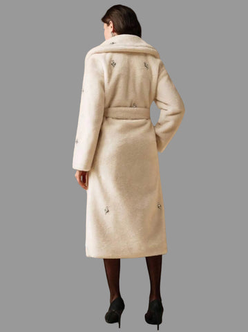 ABRIGO FAUX FUR CON CRISTALES