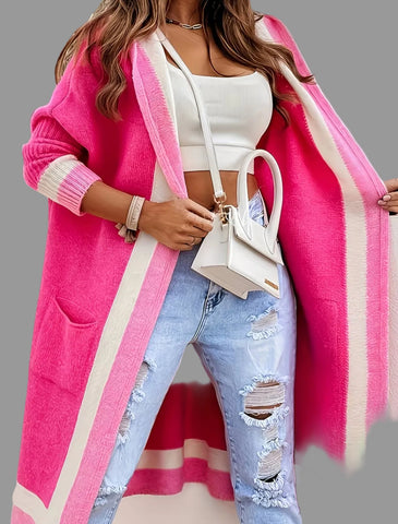 CARDIGAN LARGO CON CAPUCHA 5 CLRS