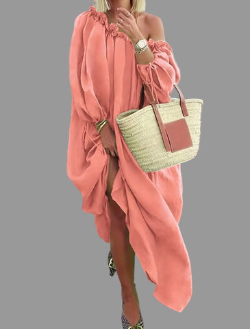 VESTIDO AMPLIO ESCOTE MEJICANO 7 CLRS