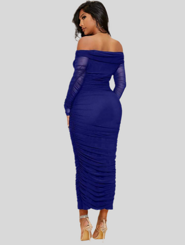 VESTIDO ELÁSTICO DRAPEADO 12 CLRS
