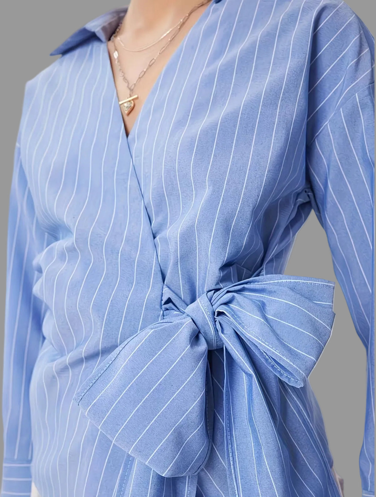 CAMISA CRUZADA CON LAZO