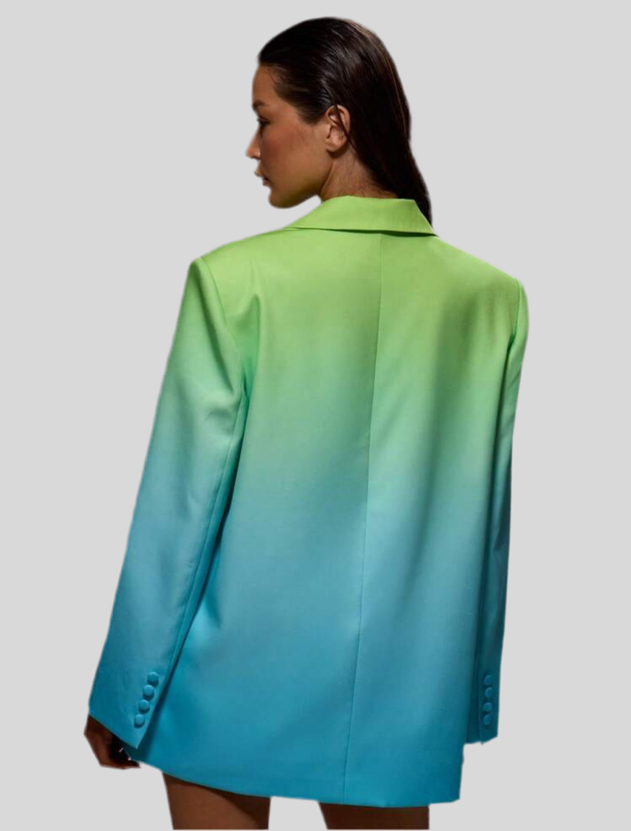 CHAQUETA OVERSIZE ESTAMPADA DEGRADEE