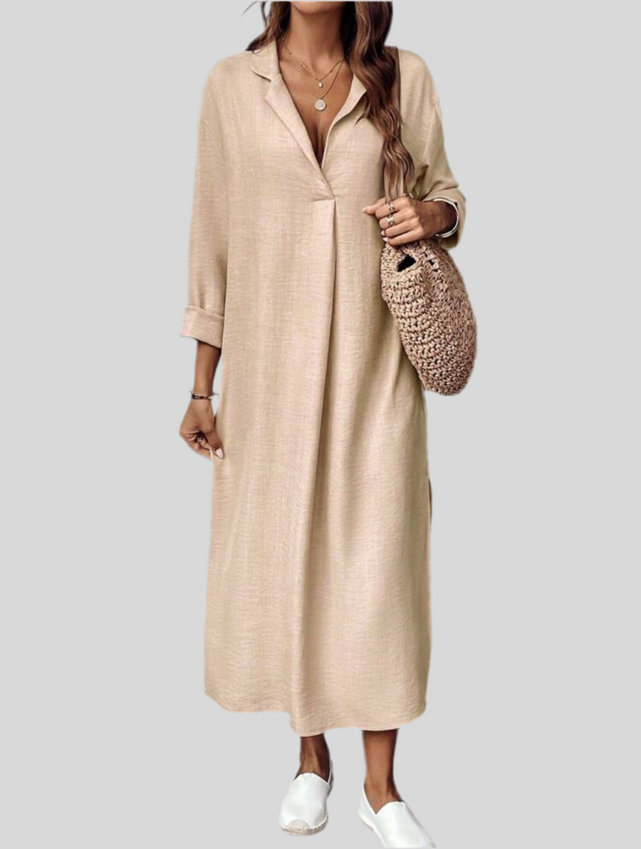 VESTIDO TÚNICA CON ESCOTE 5 CLRS