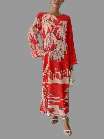 KAFTAN ESTAMPADO EN CORAL