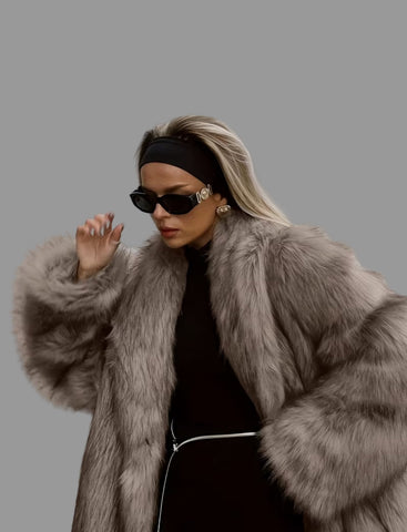 ABRIGO LARGO FAUX FUR