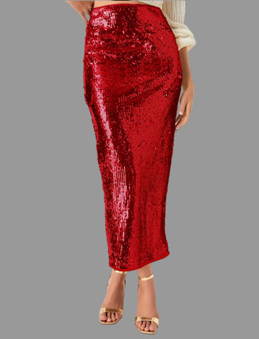 FALDA RECTA DE LENTEJUELAS 4 CLRS