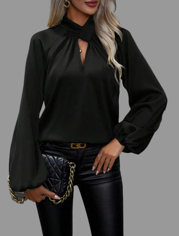 CAMISA DE SATÉN CON NUDO 8 CLRS