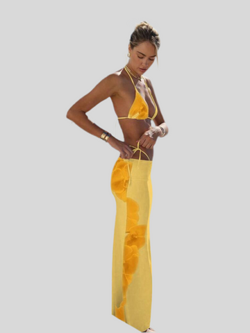 CONJUNTO DE BIKINI Y FALDA LYCRA 5 CLRS