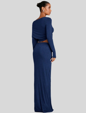 SEXY SET T-SHIRT LONG SKIRT 5 COLRS