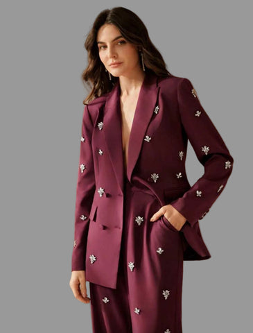 TRAJE DE CHAQUETA CON ADORNO CRISTALES 6 CLRS