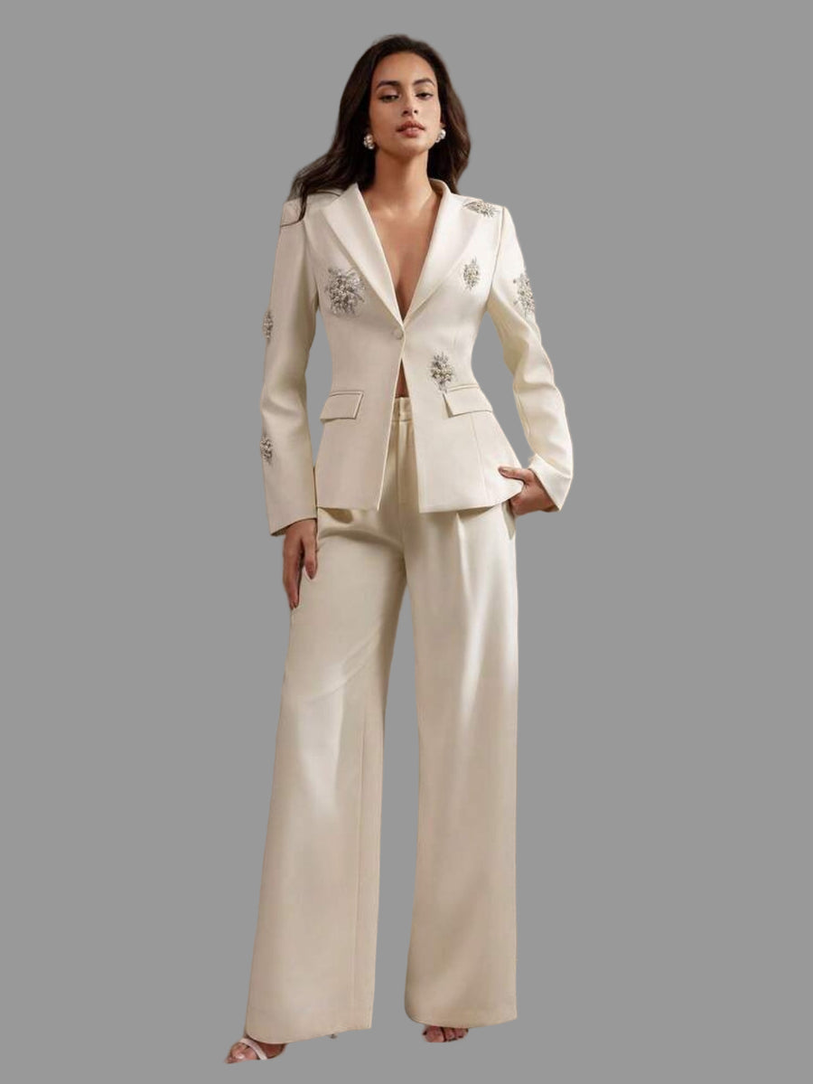 TRAJE DE CHAQUETA CON APLICACIONES DE CRISTAL 4 CLRS