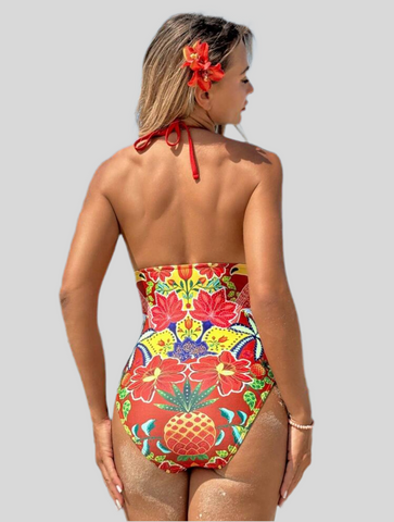CONJUNTO DE TRAJE DE BAÑO Y MINI PAREO 2 CLRS