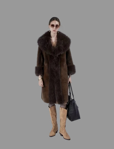 ABRIGO OVER FAUX FUR CON CUELLO ZORRO 2 CLRS