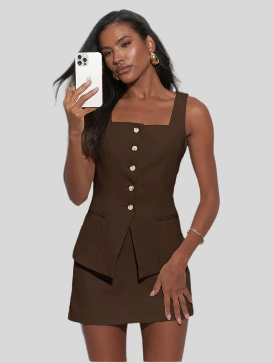 CONJUNTO MINIFALDA Y CHALECO EJEC 11 CLRS