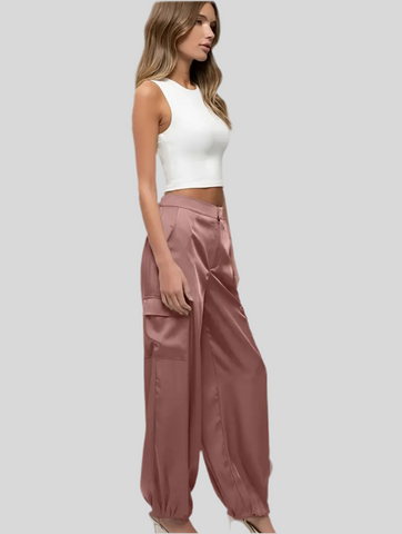 PANTALÓN CARGO SATÉN 7 CLRS