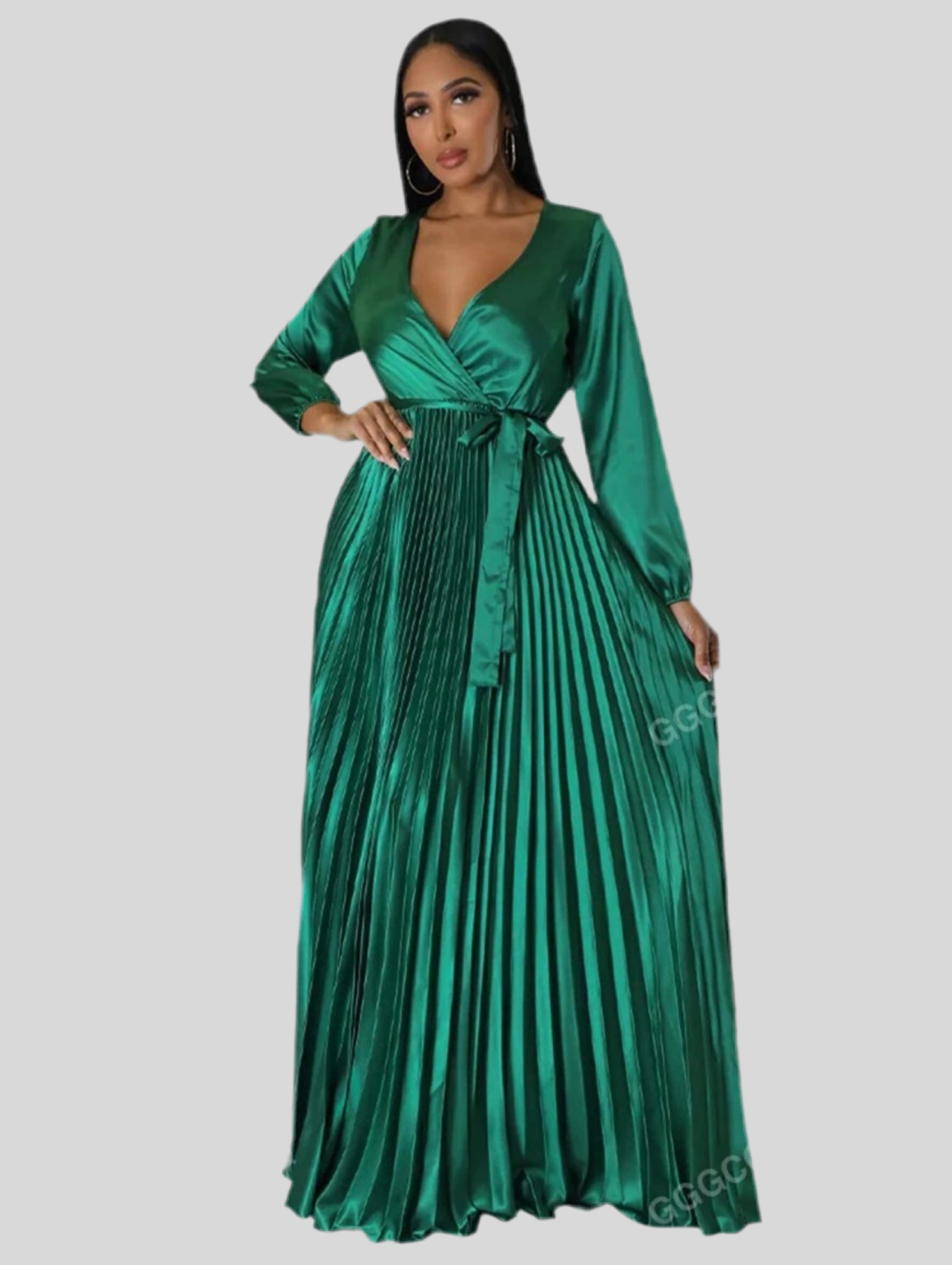VESTIDO CRUZADO PLISADO 8 CLRS