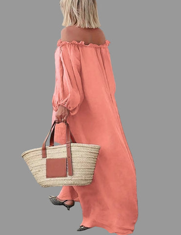 VESTIDO AMPLIO ESCOTE MEJICANO 7 CLRS