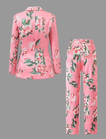 TRAJE DE CHAQUETA ESTAMPADO FLORAL