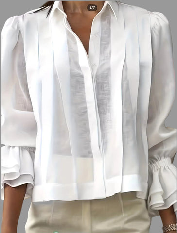 CAMISA TABLEADA CON PUÑOS FRUNCIDOS 8 CLRS