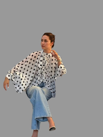 CAMISA LUNARES DE GASA AMPLIAS MANGAS 6 CLRS