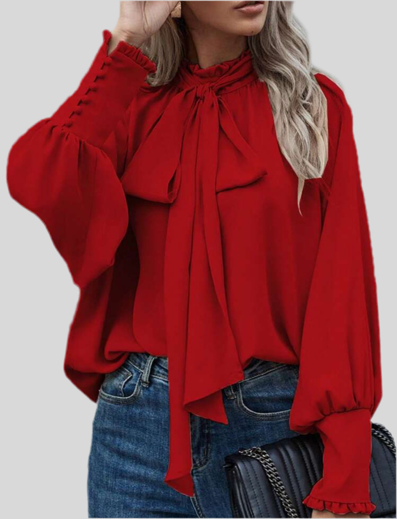 CAMISA CON CON LAZADA Y PUÑOS 10 CLRS