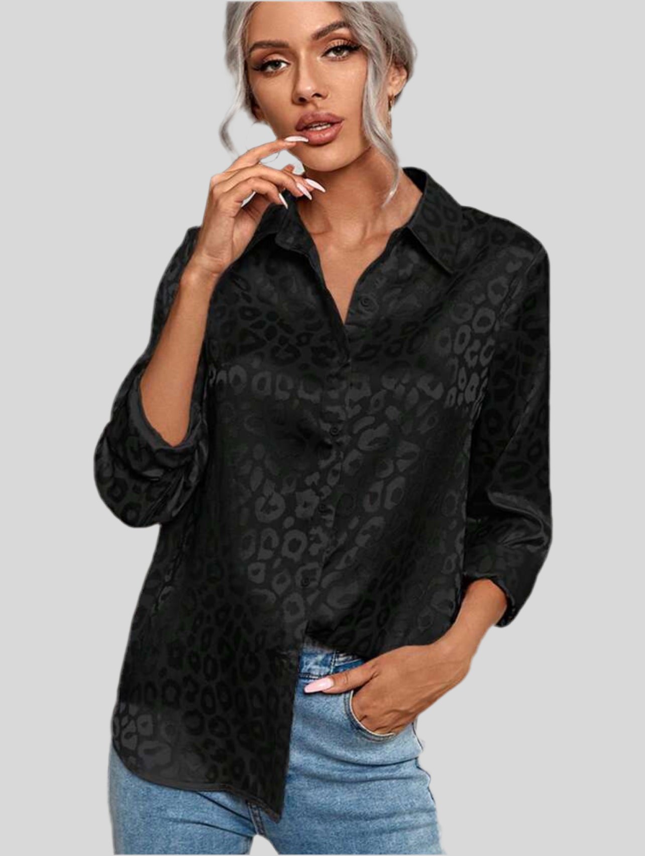 CAMISA SATÉN RELIEVE A PRINT 11 CLRS
