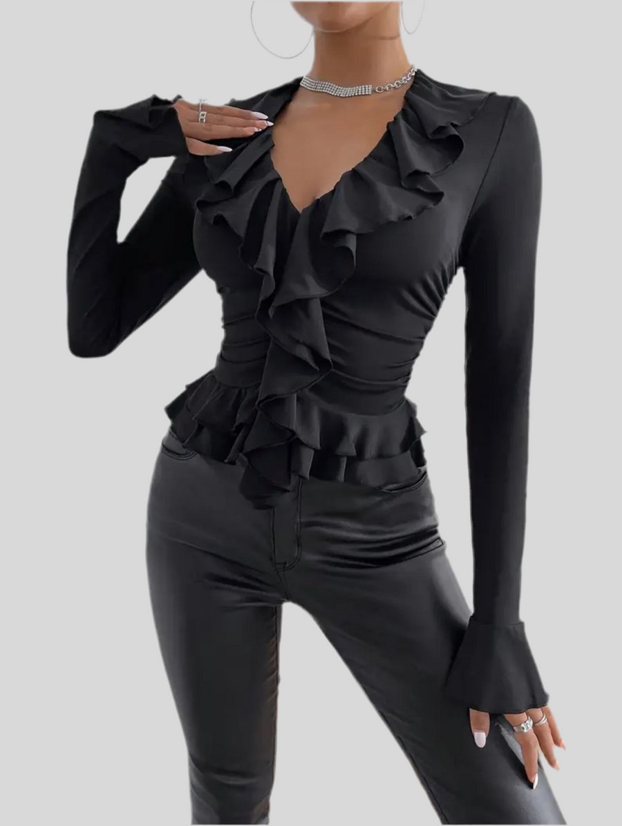 CAMISETA ELÁSTICA CON VOLANTES 3 CLRS