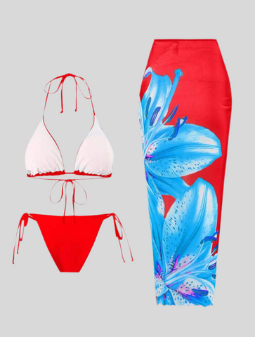 CONJUNTO DE BIKINI Y FALDA NET 16 CLRS