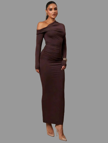 VESTIDO DE LYCRA LARGO 6 CLRS