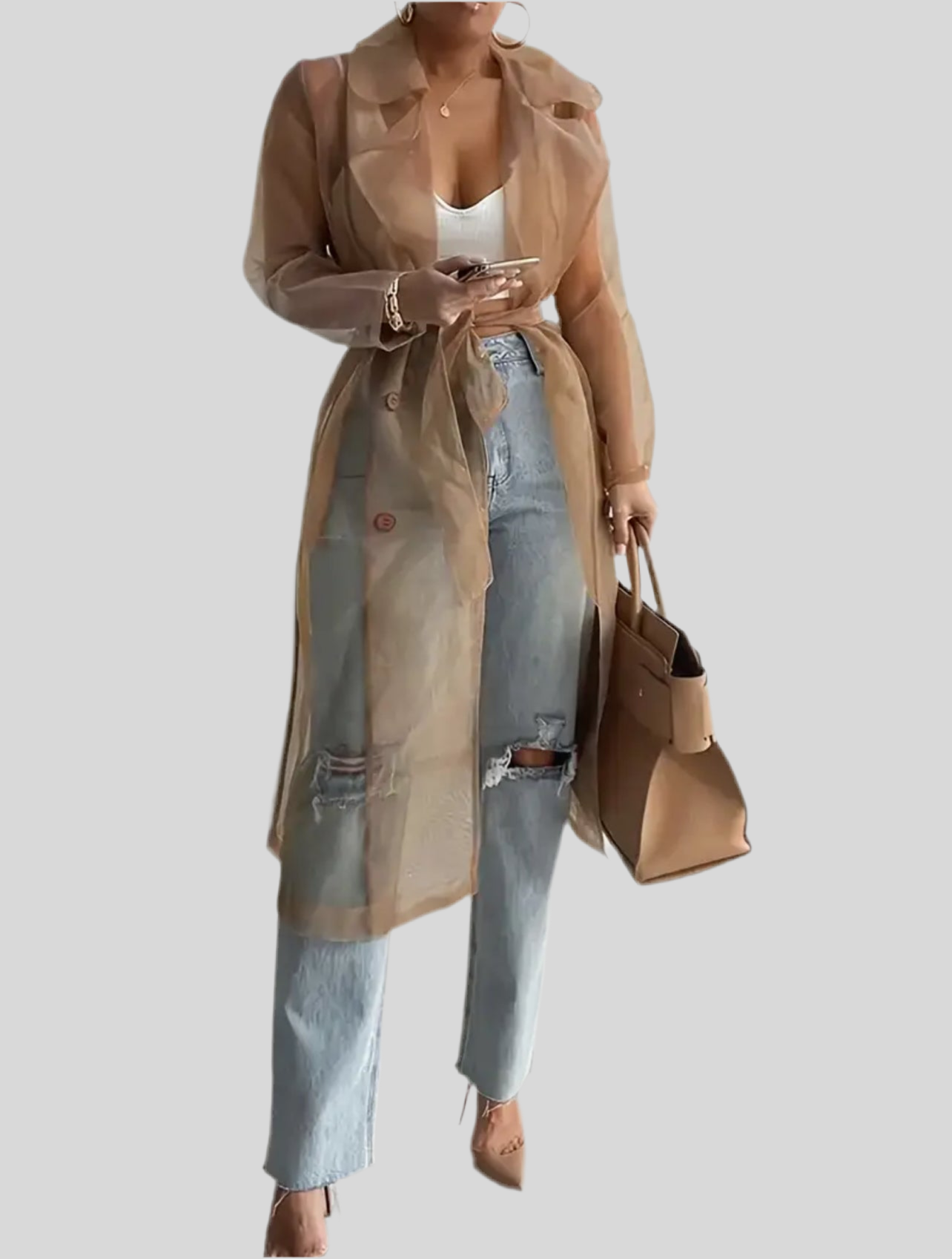 TRENCH DE ORGANZA OVERSIZE 5CLRS