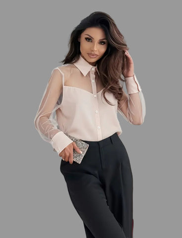 CAMISA CAMISERA SEMITRANSPARENTE