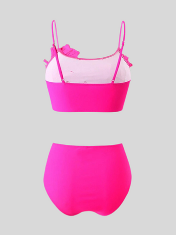 BIKINI DE BRAGUITA ALTA CON FLORES 3 CLRS