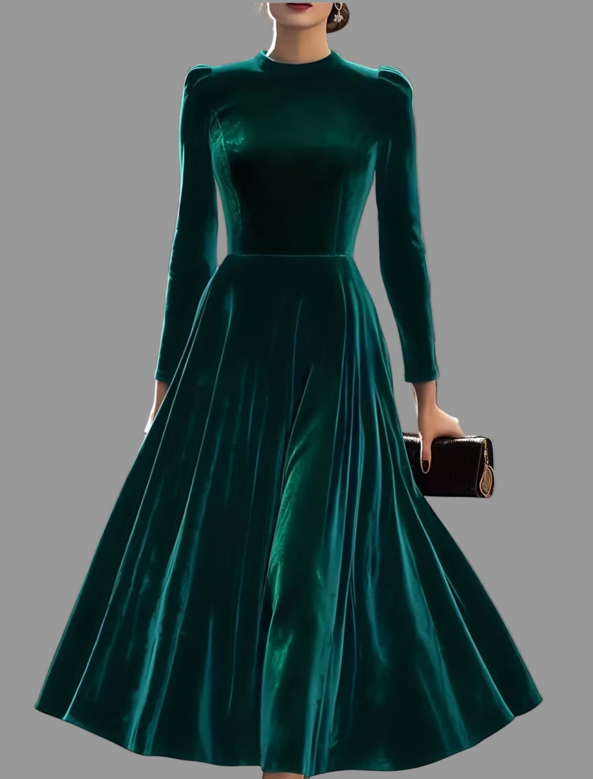 VESTIDO DE TERCIOPELO EVASÉ 3 CLRS