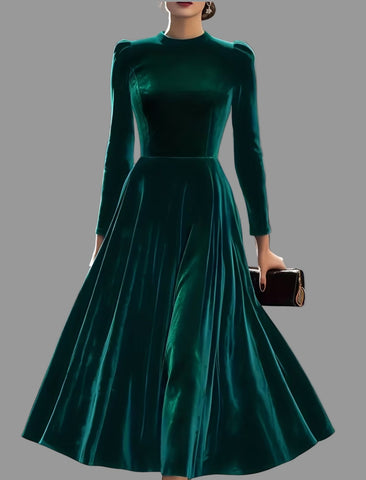 VESTIDO DE TERCIOPELO EVASÉ 3 CLRS