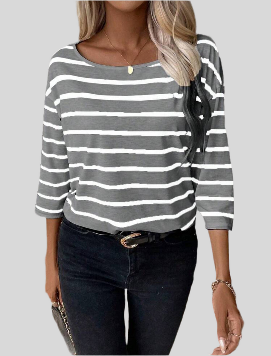 CAMISETA RAYAS M/L AMPLIA 6 CLRS