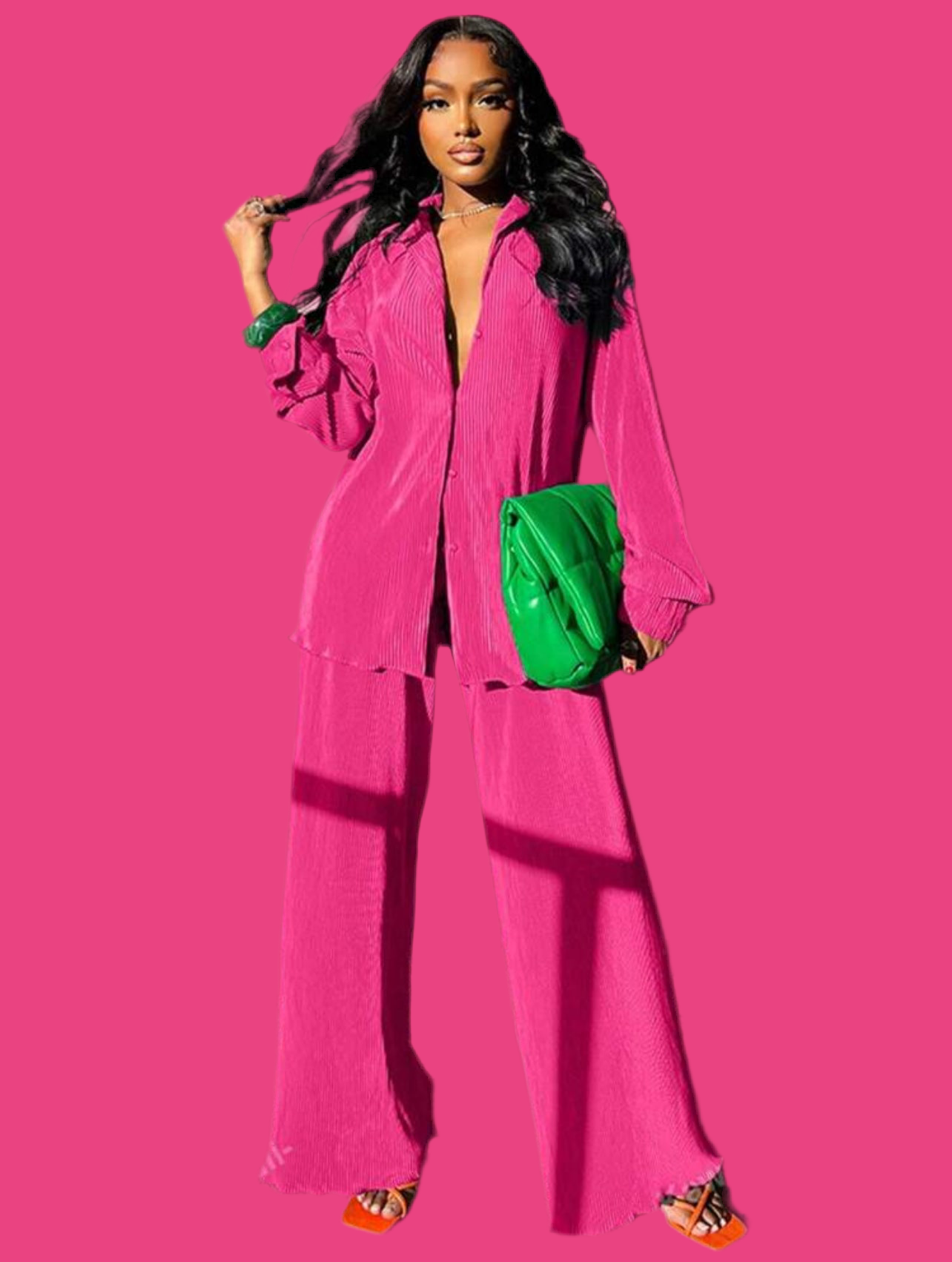 OVERSIZE PLEATED SET 16 CLRS
