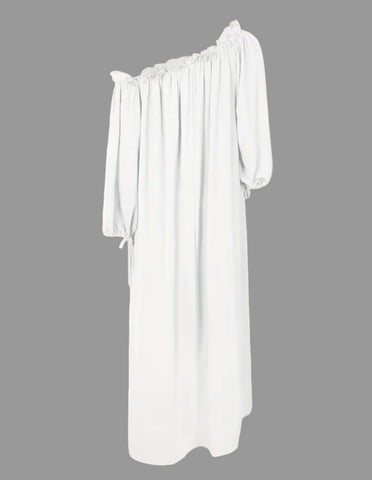 VESTIDO AMPLIO ESCOTE MEJICANO 7 CLRS