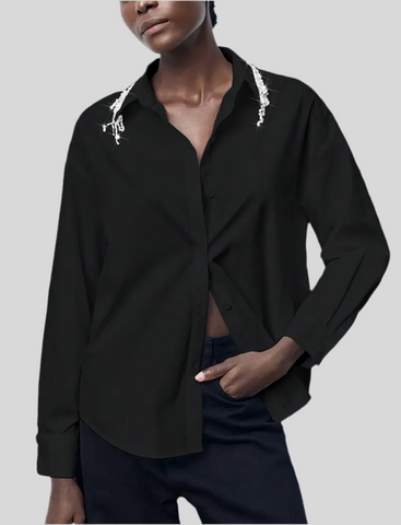 CAMISA CLÁSICA CON CRISTALES 2 CLRS