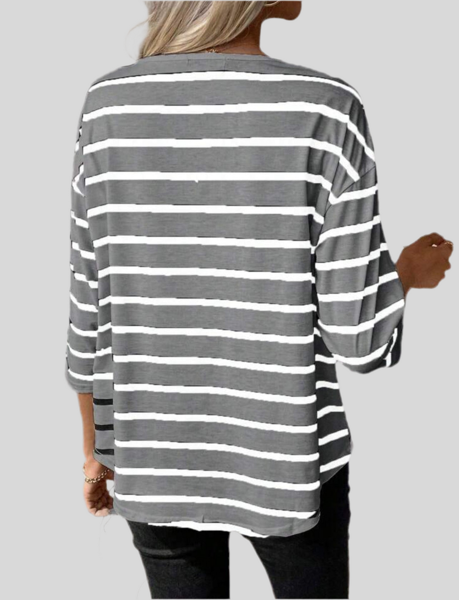 CAMISETA RAYAS M/L AMPLIA 6 CLRS