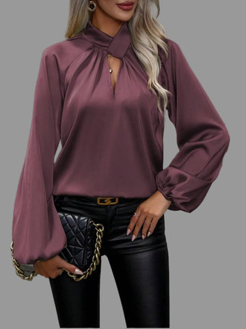 CAMISA DE SATÉN CON NUDO 8 CLRS