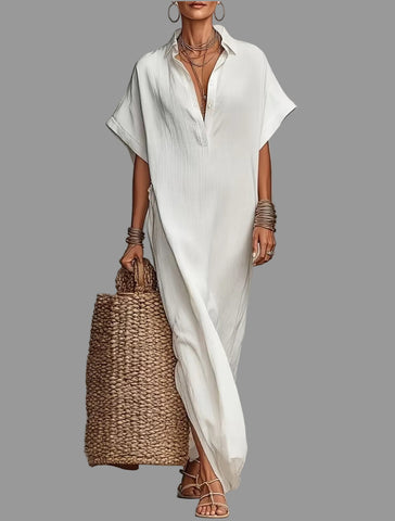 VESTIDO CAMISERO LARGO 2 CLRS