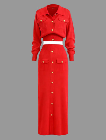 CONJUNTO DE FALDA MIDI DE PUNTO 5 CLRS