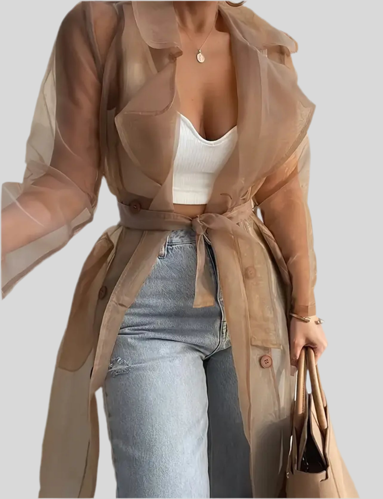 TRENCH DE ORGANZA OVERSIZE 5CLRS