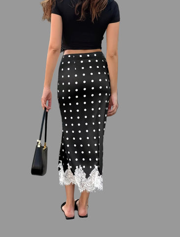 FALDA SIRENA LENCERA LUNARES 2 CLRS